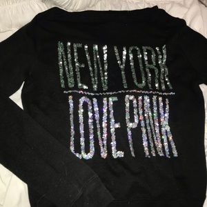 PINK, New York zip-up jacket with sequence